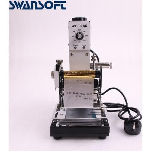 SWANSOFT WT-90AS Manual Plastic card Stamping Machine,RCIDOS hot foil stamping machine,PVC/name card bronzing machine(6X9cm)