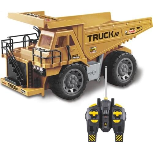 1:8 Scale Truck Die-cast Alloy Metal Car Excavator Mining Dump Truck Excavator Model Toy Engineering Truck For Kids Collection