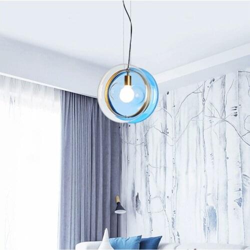Nordic designer restaurant childrens room bedroom bar chandelier creative yo-yo childrens stained glass chandelier