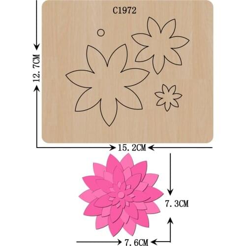 New Flowers, hair bows Wooden die Scrapbooking C1972 Cutting Dies