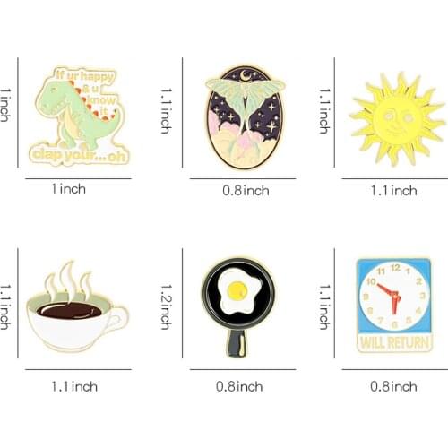 Adorable Enamel Pins Egg Daily Brooch Bag Clothes Lapel Pin for Kids Friends