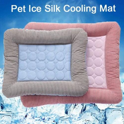 Cooling Mat for Dogs Pets Large Size Ice Silk Cool Bed Cat Pet Blanket Breathable Puppy Cushion Kitten Washable Sofa Floor Mat