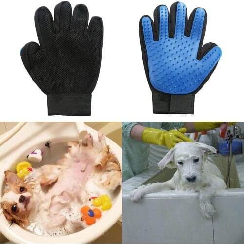 New Pet Cat Hair Remove Grooming Gloves Pet Effective Cleaning Massage Animal Bathing Deshedding Brush Hair Removal Dog Combs