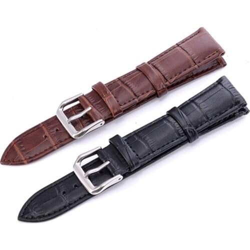 Calf Genuine Leather Watchband 12mm 14mm 16mm 18mm 20mm 22mm Watch Band Alligator Grain Watch Strap for Tissot Seiko
