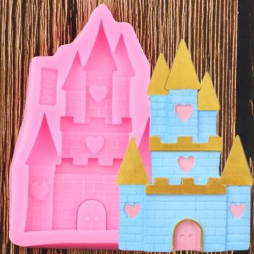 3D Fairytale Castle Craft Silicone Molds Fondant Cake Decorating Tools Chocolate Gumpaste Candy Polymer Clay Moulds