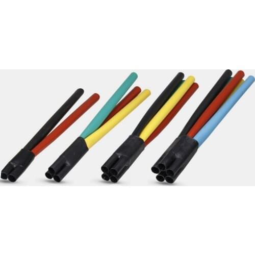 Heat shrink wrap tube with glue Insulation sleeve for 1KV 2-5 core Separate Branch Cable splitter Waterproof Seal Wire protector