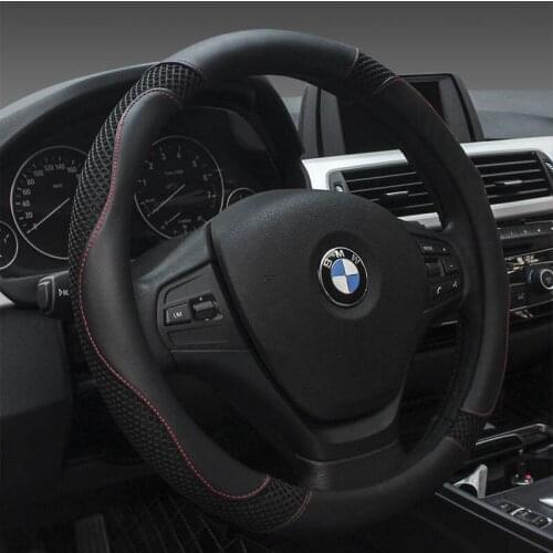PU Leather Universal Car Steering-wheel Cover 38CM Car-styling Sport Auto Steering Wheel Covers Anti-Slip Automotive Accessories