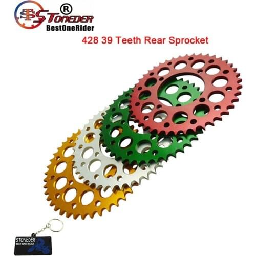 STONEDER 428 39 Teeth 76mm Aluminum Billet Rear Sprocket For 50-190cc WPB Orion M2R DHZ SSR Pitster Pro Piranha Pit Dirt Bike