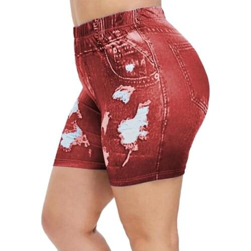 Women Shorts Stylish Women High Waist Ripped Elastic Jeans Slim Shorts Hot Minipants Summer 2021