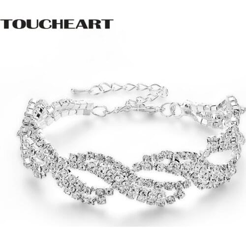 TOUCHEART Luxury Crystal Bracelets For Women Bracelets & Bangles Femme Bridal Wedding Fashion Jewelry Tennis Bracelet SBR170072