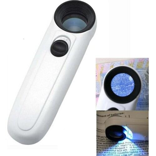 ZK30 LED Light Handheld 40 Times HD Magnifier Glass PCB Circuit Board repair tool Mini microscope Magnifying Glass Jewelry Loupe