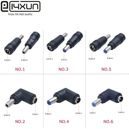 1pcs 5.5*2.5 / 2.1 mm female to 5.5*2.1 / 2.5 mm male DC Power Connector Adapter Laptop 5.5*2.1 to 5.5*2.5 Charging converter