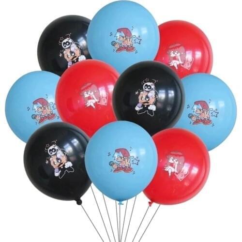 10pcs/lot 12inch Friday Night Funkin Cartoon Hero Game Latex Balloon Happy Birthday Party Decorations Boy Girl Kids Toys Globos