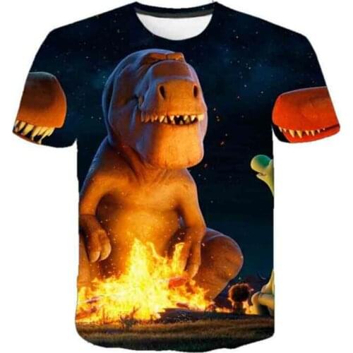 2021 Summer Mens Womens Dinosaur 3D Printed T-shirt Hot Selling Fashion Casual Top Street Dinosaur Clothing Asian Size