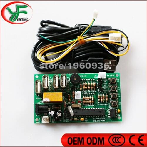 Free shipping Newest coin operated USB time control Timer Board Power Supply for coin acceptor selector device, USB devices, etc