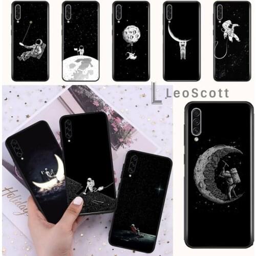Moon Stars Space Astronaut Phone Case For Samsung Galaxy M10 20 30 A 40 50 70 71 6S A2 A6 A9 2018 J7 CORE PLUS STAR S10 5G C8