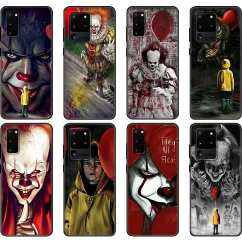 Black tpu Case For Samsung galaxy S20 /S20 PLUS/S20 ultra/S20+ /S20FE back cover IT Pennywise Clown Horror