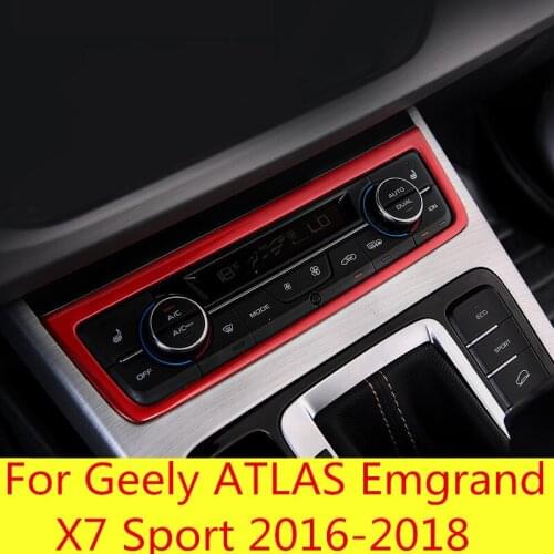 Air conditioning panel decorative frame car interior decorative frame stickers For Geely ATLAS Emgrand X7 Sport 2016-2018