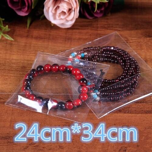 DHL 1000Pcs/Lot 24*34cm 9.44"x13.38" Self Adhesive Seal Transparent Plastic Packing Bags For Jewelry Grocery Poly Packaging Bag