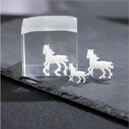 2021 New 3 pcs/lot Different style Resin mini horse material epoxy mold makeing jewelry filling for DIY jewelry