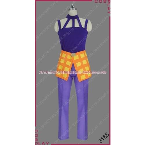 JoJos Bizarre Adventure: Golden Wind Vento Aureo Team Bucciarati Narancia Ghirga Outfit Anime Manga Cosplay Costume S002
