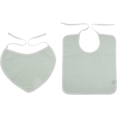 Cotton Meal Eating Bib Clothing Protector Bib Saliva Towel for Kids Children Adults Patients Elderly Disability People