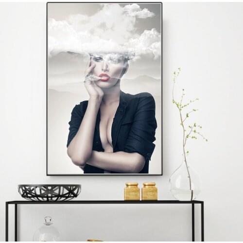 Citon Beauty and nature architecture Surrealism Scandinavian Canvas Art Oil Painting Artwork Picture Wall Decor Home Decoration