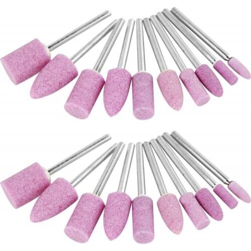 5pcs 3mm Shaft Mounted Ceramic Grinding Head Polishing Abrasive Wheel for Dremel Rotary Power Tools