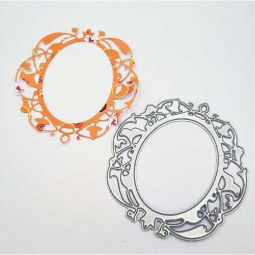 Metal Oval mirror paper die cutting dies for Scrapbooking/DIY Easter wedding Halloween Easter card