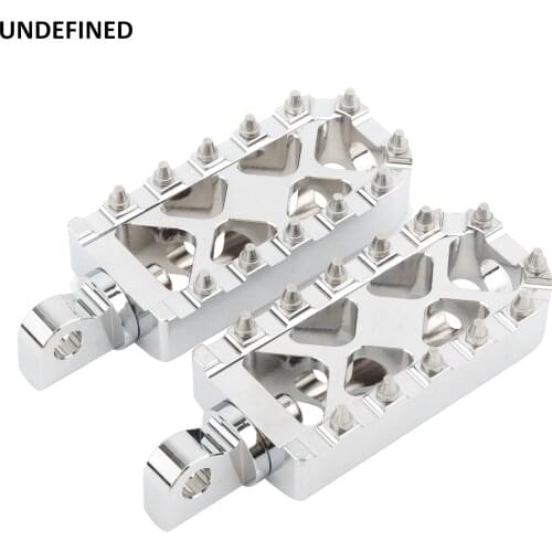 Motorcycle CNC Foot Pegs Pedals Foot Rests MX Wide Fat Footpegs for Harley Dyna Fatboy Sportster 883 Street Bob Bobber Chopper