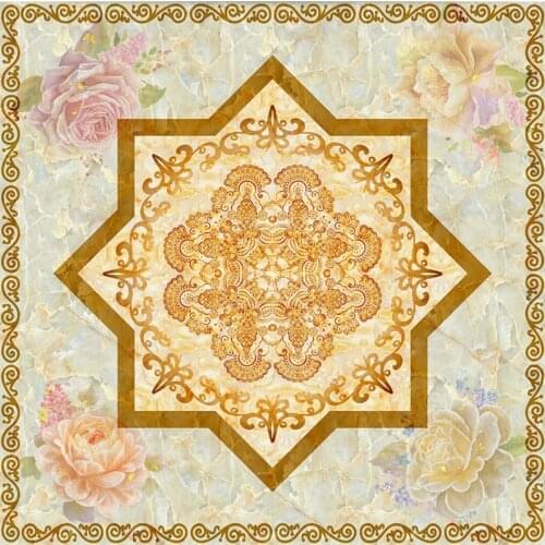 European Style Marble Floor Tiles Wallpaper Living Room Wear Non-slip Waterproof Thickened Self-adhesive Mural 3D Floor Sticker