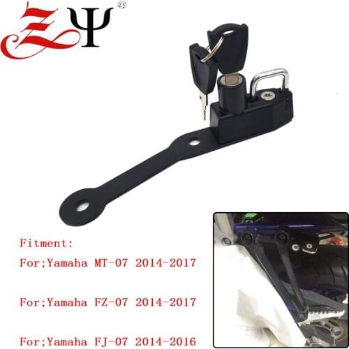 Helmet Lock Motorcycle Helmet Lock Kit Aluminum Alloy fits For Yamaha MT-07 FZ-07 FJ-07 For BMW S1000R S1000RR HP4