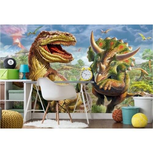 3d wallpaper custom photo non-woven mural Green forest tyrannosaurus rex painting 3d wall murals wallpaper for walls 3 d
