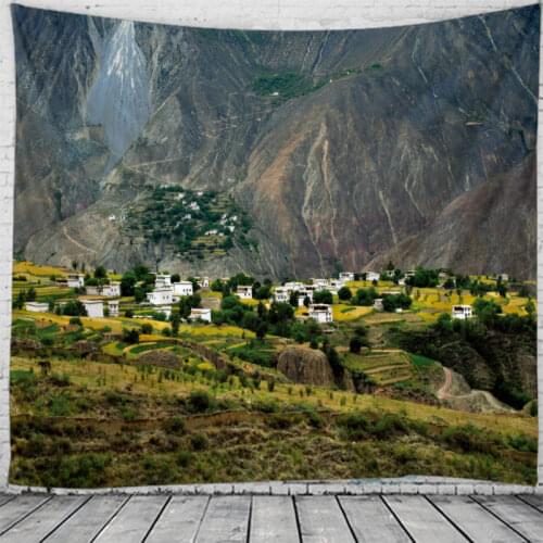 Natural Landscape Tapestry Wall Hanging Cloth Bed Spread Beach Towel Table Cloth YogaMat House Decoration Living Room Decoration