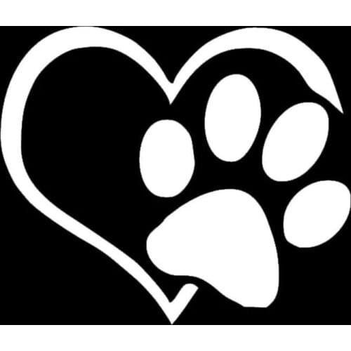 Brand New Car Paster Heart Form Cat Paw Decal Heart Form Dog Footprints Stickers Heart Shape Bear Paw Paster
