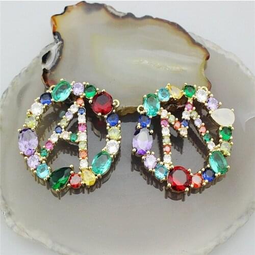 37mm 5pcs/lot New arrival cubic zircon 26 letters pendant,beautiful round zircon pendant,colorful letters charm