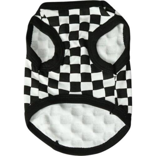 Pet Dog Mosaic Clothes Cotton Vest Soft Breathable T-shirt Costume Apparel For Small dog Teddy Pomeranian