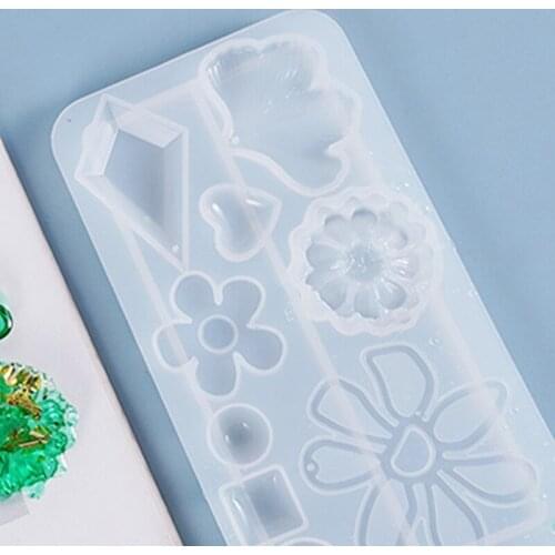 DIY Crafts Earrings Pendant Casting Silicone Mould Jewelry Making Tools Crystal Epoxy Resin Mold W0YA