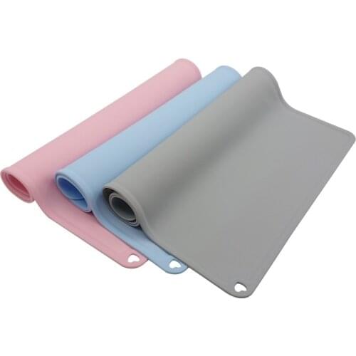 Dog Cat Feeding Placemat Pet Bowl Drinking Silicone Food Mat Anti-slide Waterproof Anti-overflow Pad Easy Clean Pet Supplies