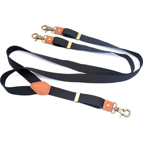 Striped Suspenders with Swivel Hooks for Men Women Work Jeans Pants Y Back 3 Clips Adjustable Elastic Trouser Braces Belts Loops