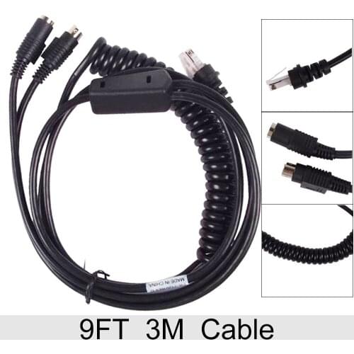 3M PS2 Keyboard Wedge Coiled Cable For Honeywell MS7120 MS9540 Scanner Reader Dada Transfer Cable