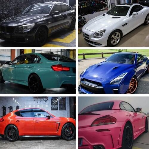 SUNICE 9 Colors Car Skin Sticker Decals Film Bright Pearl Texture Car Color Change Film Autocar Vehicle Wrapping DIY Decoration