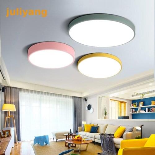 Modern LED Ceiling Light 5cm Panel Lamp Lighting Fixture for Living Room Bedroom Kitchen multicolour with Remote Control
