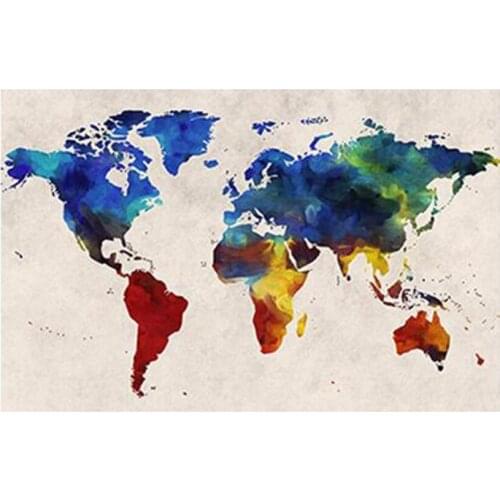 Living room decoration world map for diamond embroidery 5d diy diamond painting full square mosaic picture of rhinestones art