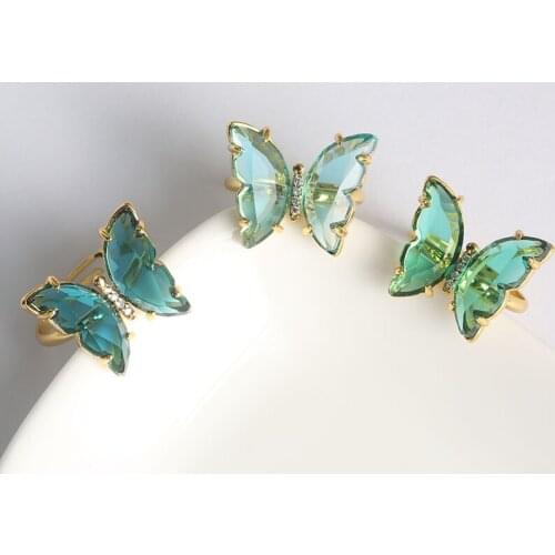 Vintage Butterfly Ring Exquisite Insect Ring Womens Fashion Wedding Engagement Party Ring Princess Jewelry