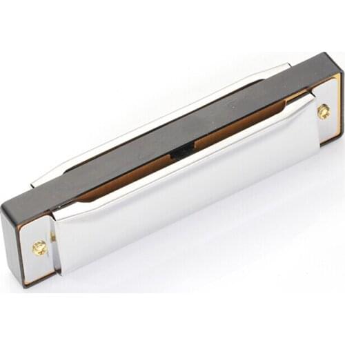 Top Quality 10 Holes Key of C Silver Colour Blues Jazz Rock Folk Harmonica Free Shipping FL04