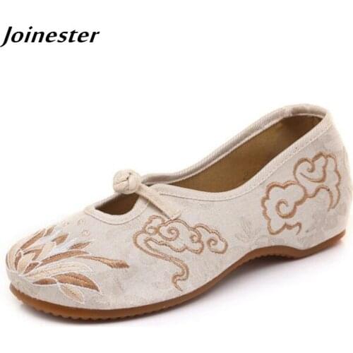 Women Summer Shoes Ancient Embroider Ladies Wedge Sandals Vintage Espadrilles Woman Casual Pumps Comfortable Loafers Beach Shoe
