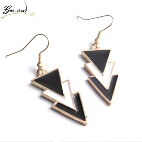 Geometry Triangle Long Drop Earrings For Women Fashion Jewelry Oorbellen Brincos Dangle Earring Bijoux Gift