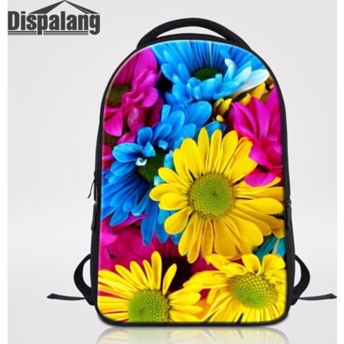 Dispalang Beautiful Floral Pattern Ladies Tourism Backpack Rucksack Women Back Pack Bag Student SchoolBag For Laptop Mochilas
