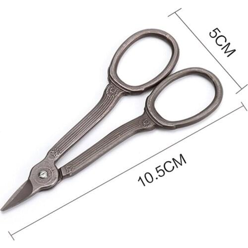 1Pcs Antique Steel Sewing Scissors Tesoura De Costura Sewing Supplies Short Cutter Tailors Scissor